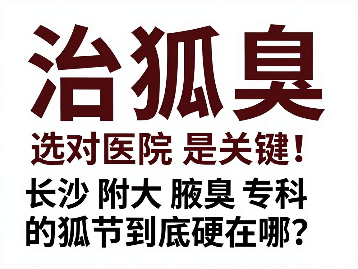 治狐臭，选对医院是关键！长沙附大腋臭专科的狐臭治疗细节到底硬在哪？