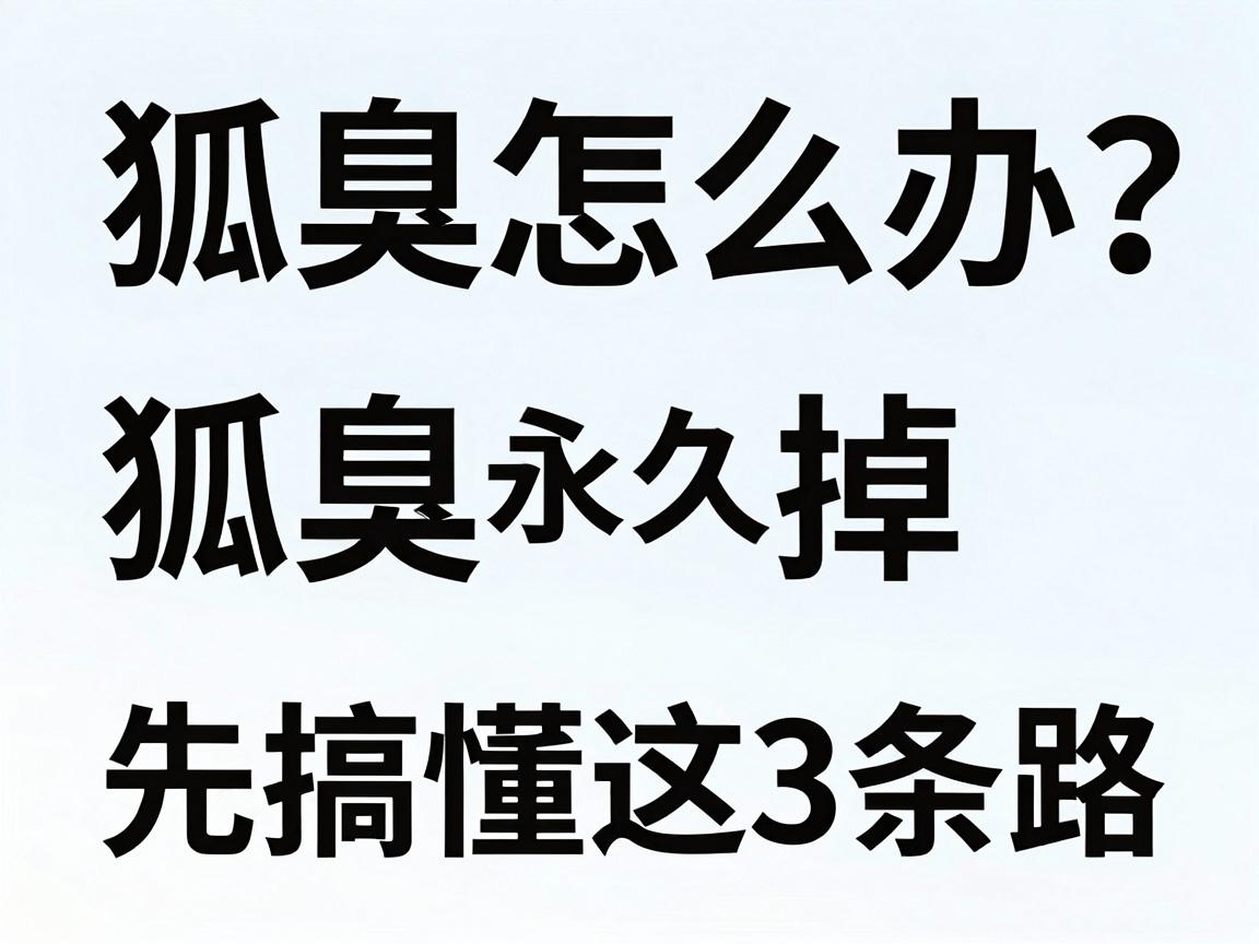 狐臭怎么办？想永久去掉狐臭，先搞懂这3条路