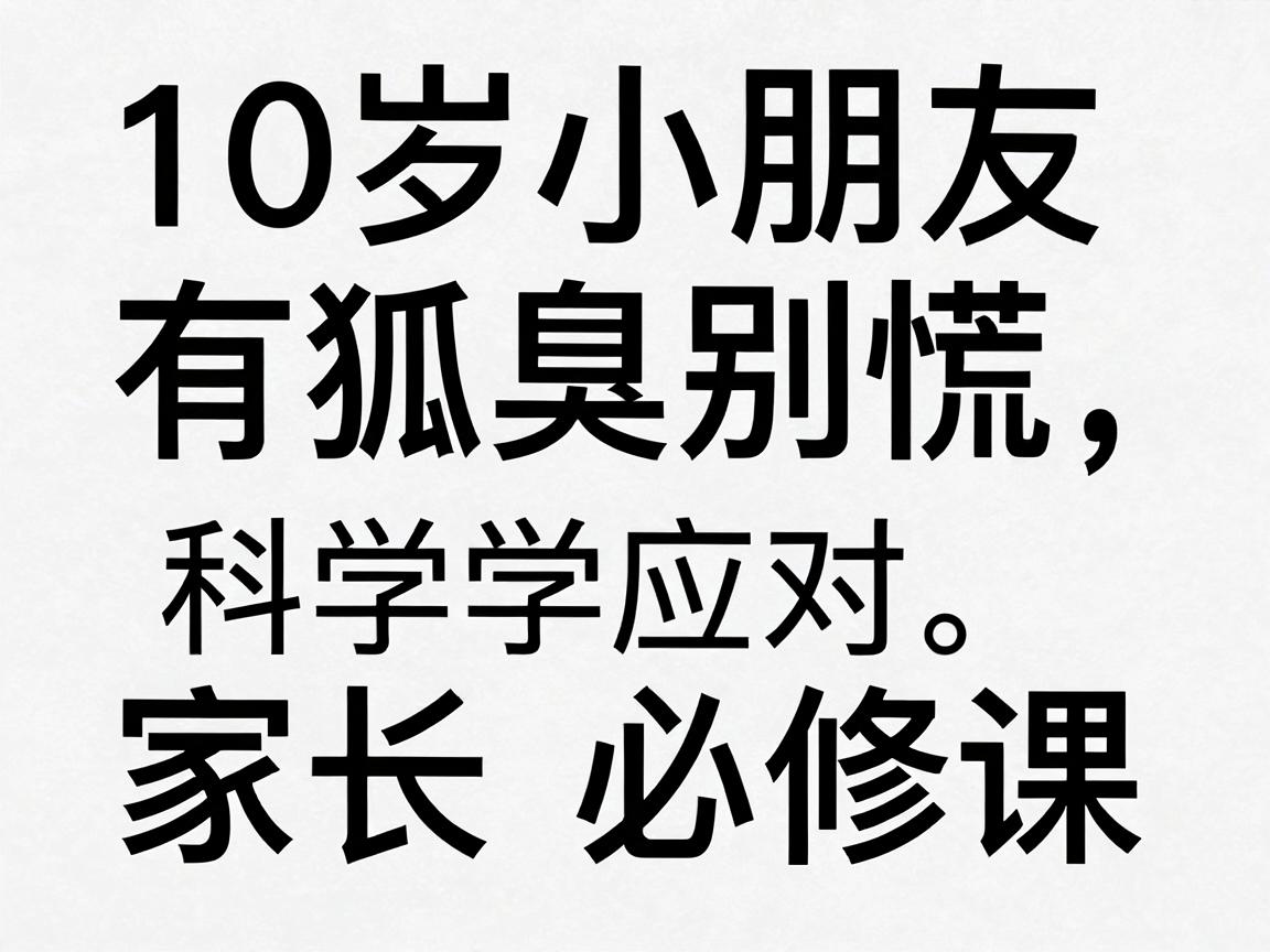 10岁小朋友有狐臭别慌,科学应对狐臭的家长必修课 10岁小朋友有狐臭别慌,科学应对狐臭的家长必修课