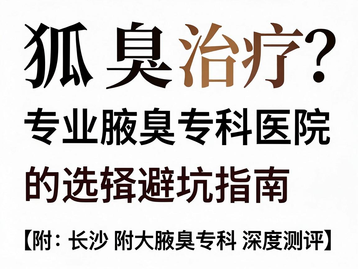 狐臭治疗哪家医院最专业?专业腋臭专科医院的选择逻辑与避坑指南(附长沙附大腋臭专科深度测评) 狐臭治疗哪家医院最专业?专业腋臭专科医院的选择逻辑与避坑指南(附长沙附大腋臭专科深度测评)