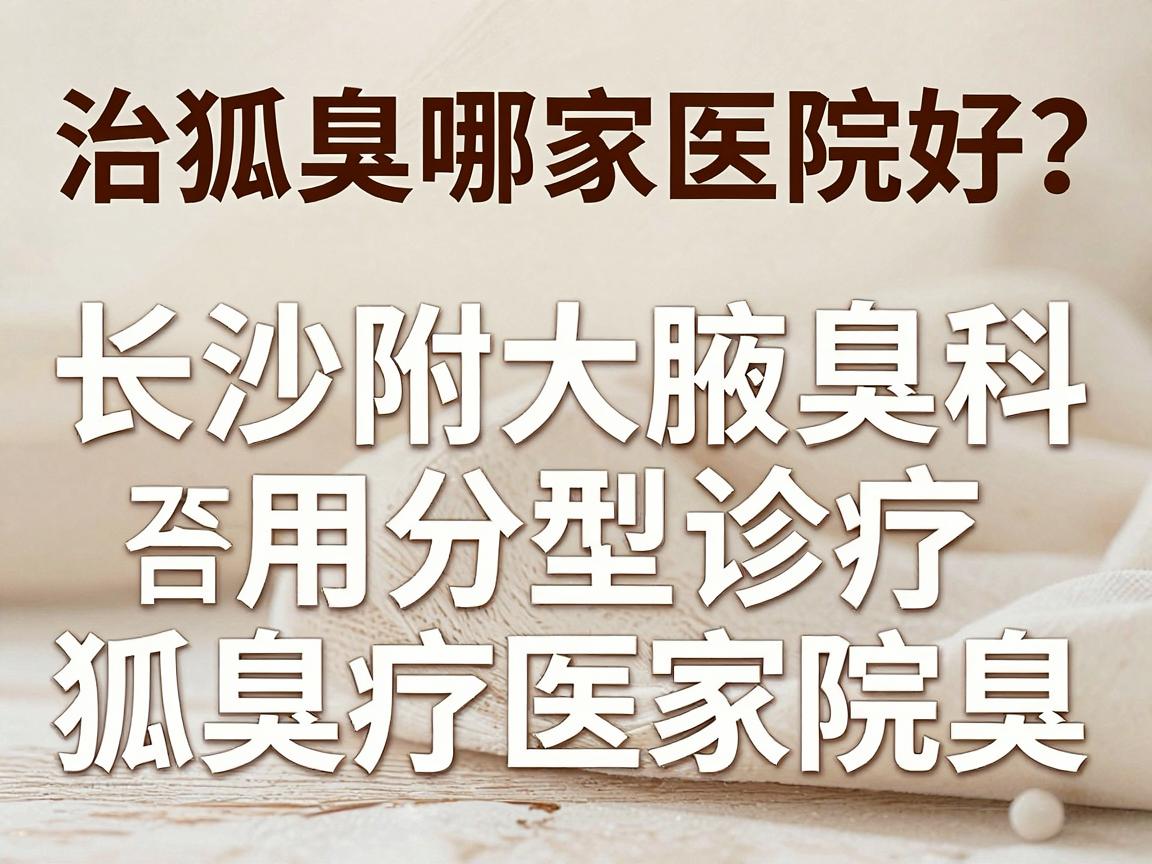 治狐臭哪家医院好？长沙附大腋臭专科用分型诊疗回答治狐臭哪家医院好