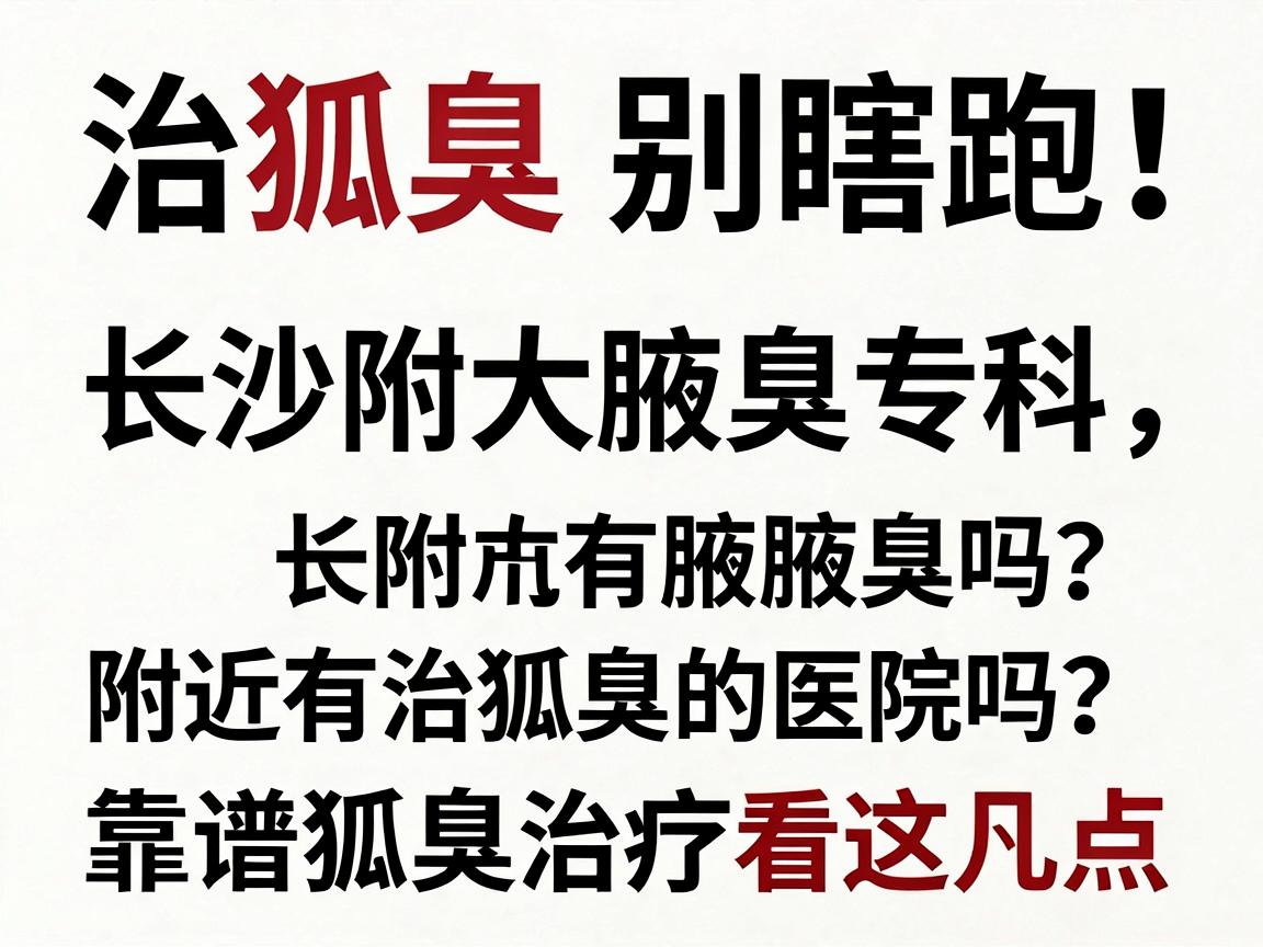 治狐臭别瞎跑！长沙附大腋臭专科，附近有治狐臭的医院吗？靠谱的狐臭治疗看这几点